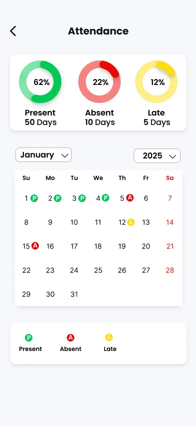 Student Records interface